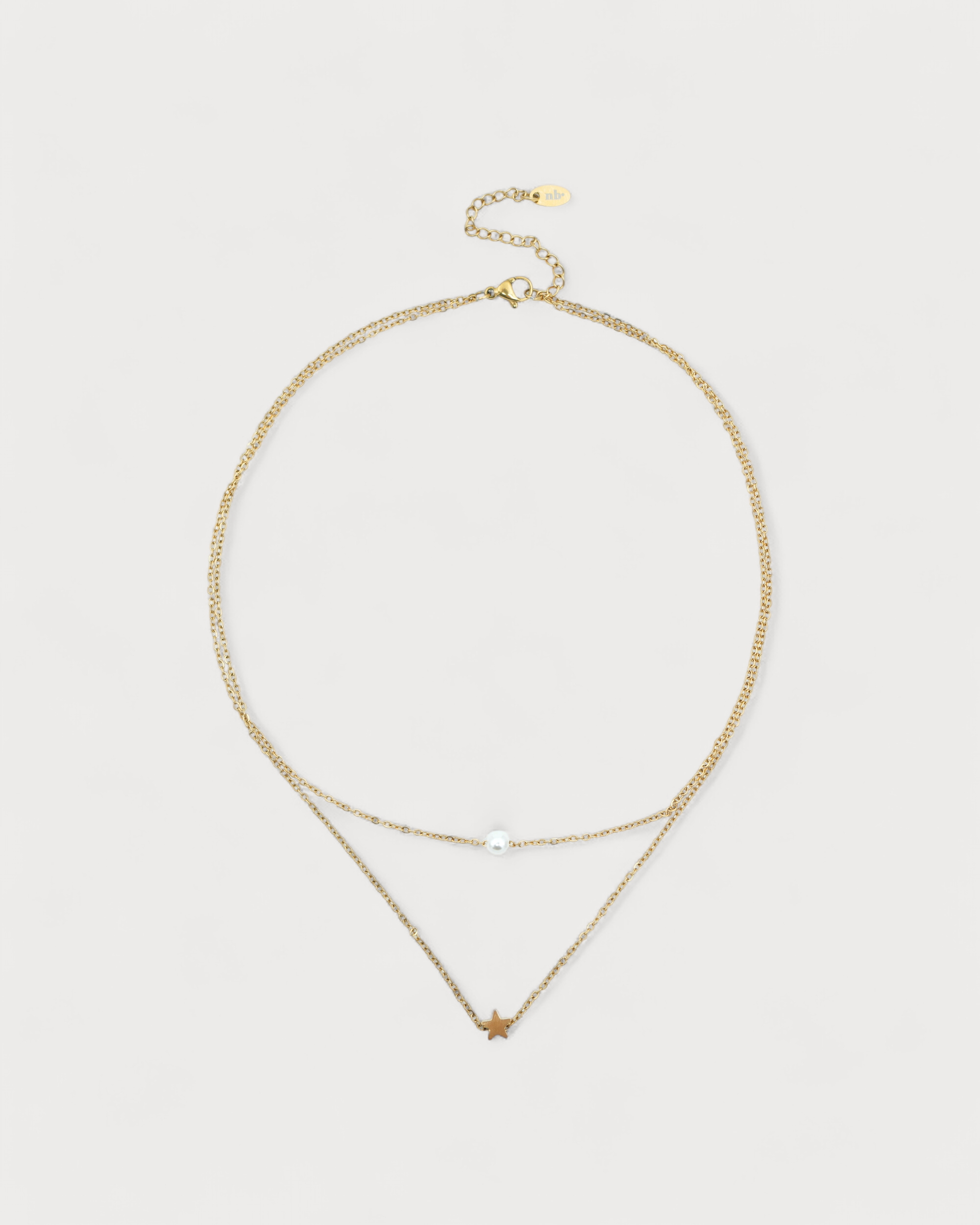 Pearl star - Halskette - Edelstahl