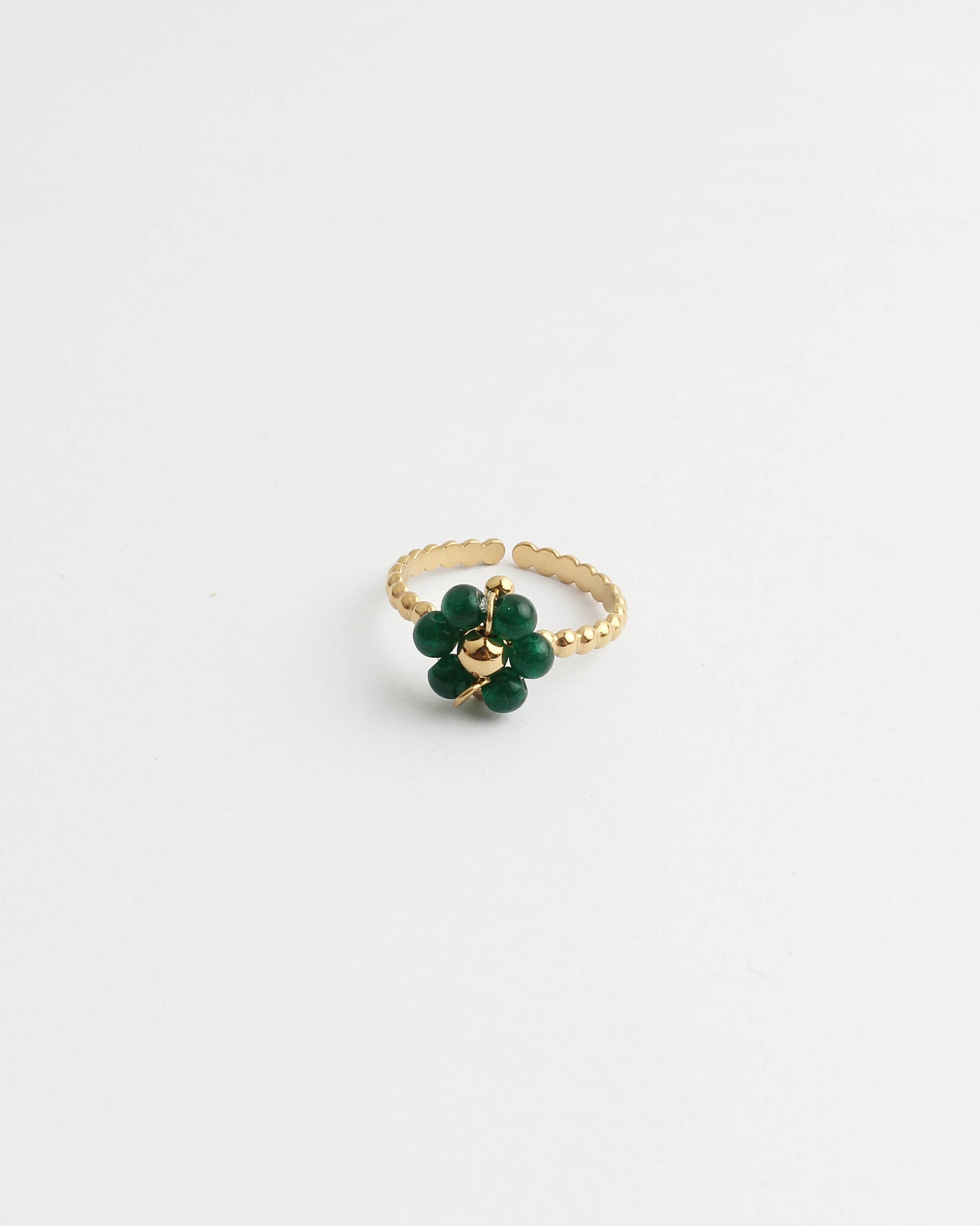 Fleur blanche - Ring - Stainless Steel - Adjustable