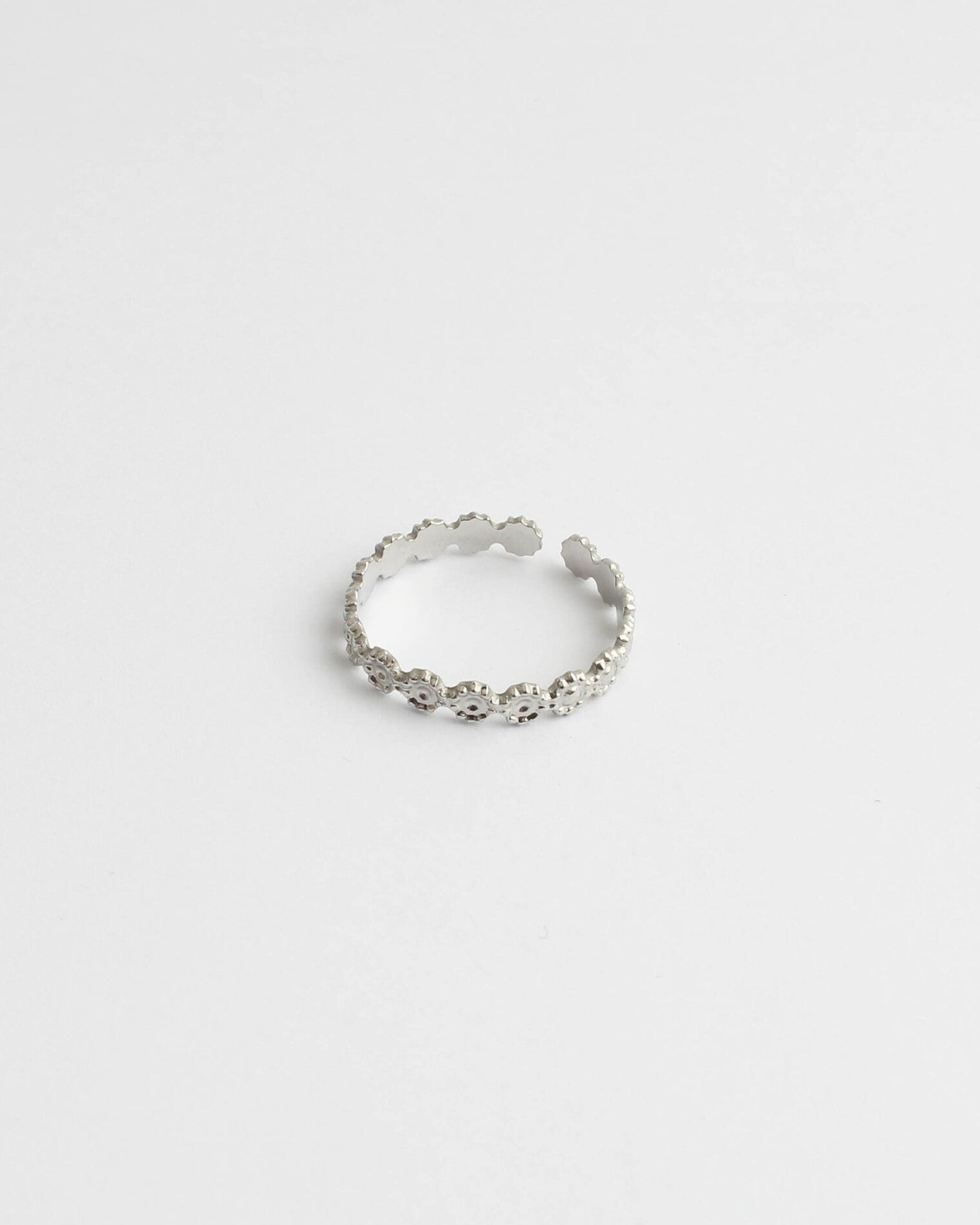 Kleine Blumen - Ring - Edelstahl - verstellbar