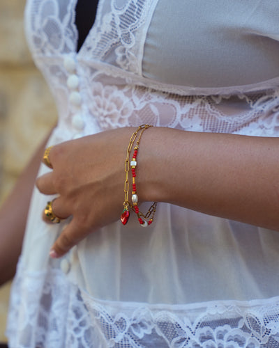 Fruity Strawberry - Armband - Edelstahl