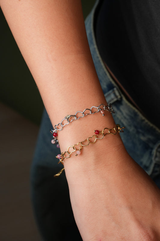 Pomme – Armband – Naturstein – Edelstahl