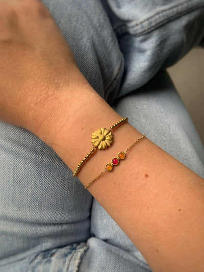 Demi - Armband - Naturstein - Edelstahl