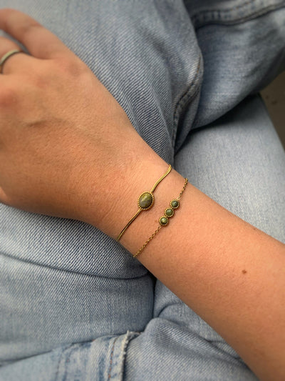 Demi - Armband - Naturstein - Edelstahl