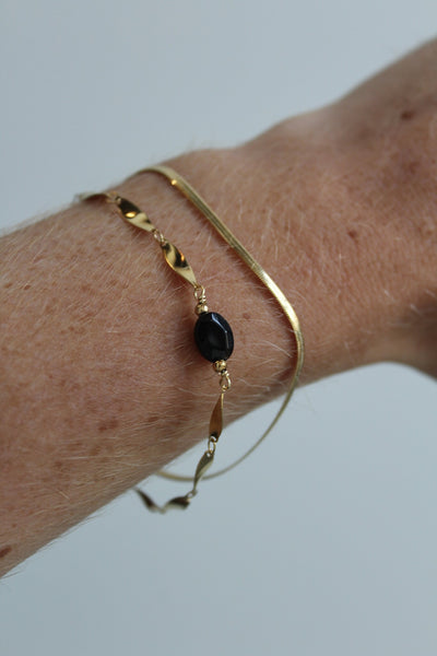 Noralie - Armband - Naturstein - Edelstahl