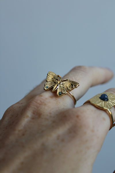 Butterfly - Ring - Edelstahl - Verstellbar