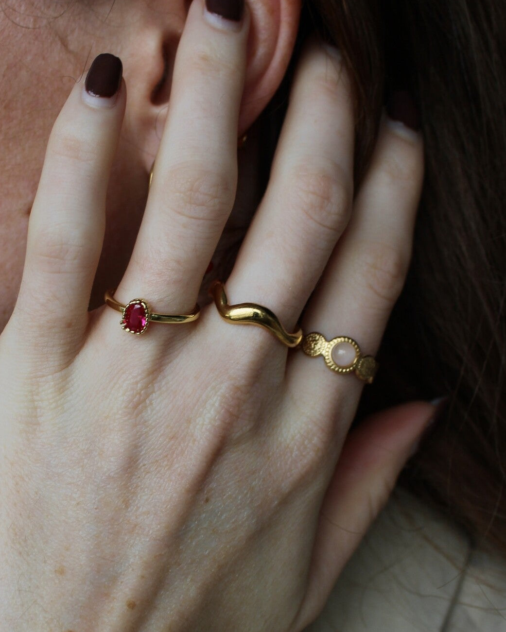 Waves - Ring - Edelstahl - Verstellbar