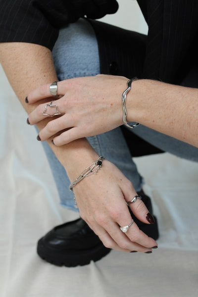 Eloise - Armband - Naturstein - 4 Schichten - Edelstahl