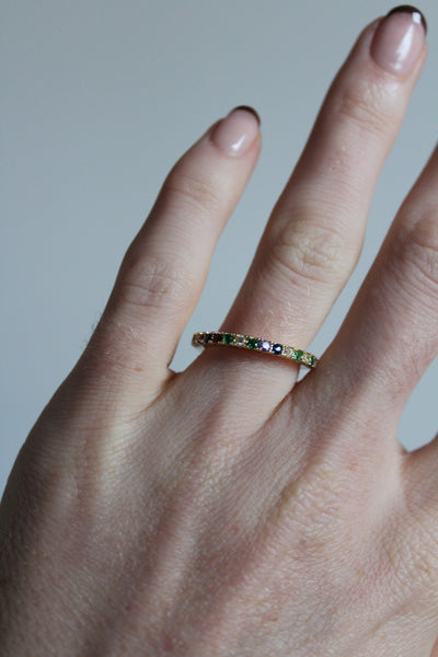 Multicolor Strass - Ring - Edelstahl - verstellbar