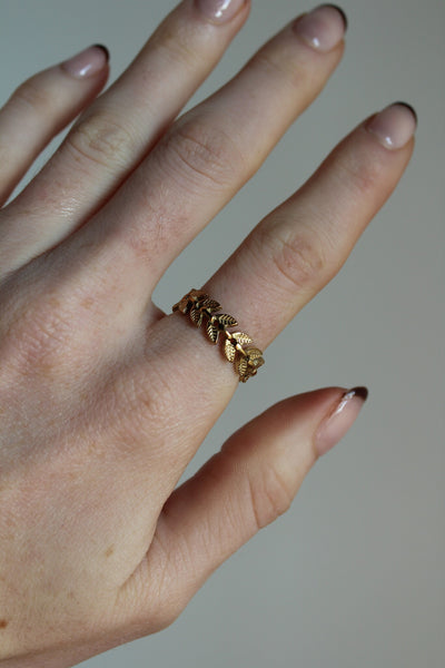 Round Leafs - Ring - Edelstahl