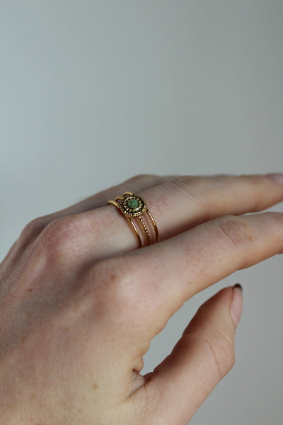 Francis - Ring - Naturstein - Edelstahl - Einstellbar