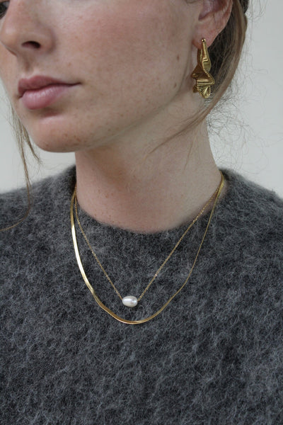 Fresh Water Pearl  - Halskette - Edelstahl