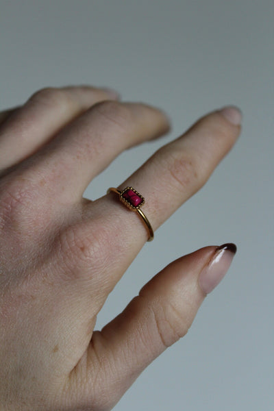 Karma - Ring - Naturstein - Edelstahl - Verstellbar