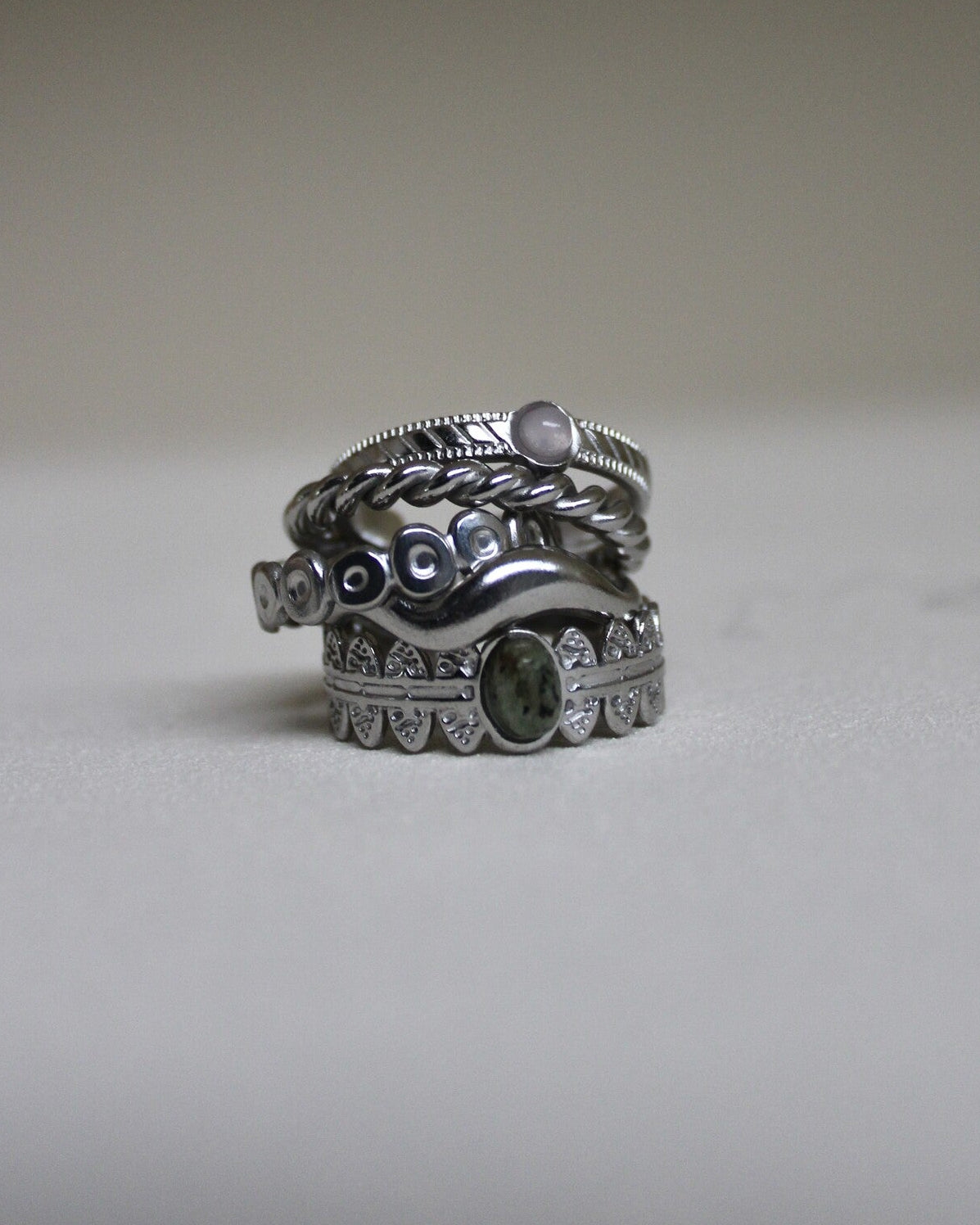 Waves - Ring - Edelstahl - Verstellbar
