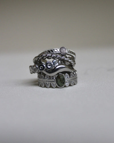 Waves - Ring - Edelstahl - Verstellbar