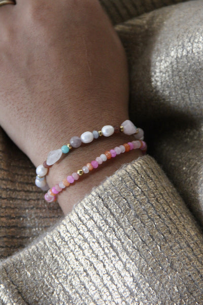 Ellie - Armband - Naturstein -  Edelstahl