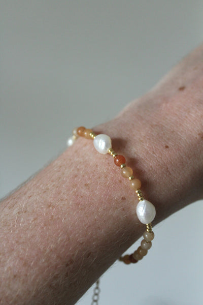 Kira - Armband - Naturstein - Edelstahl 