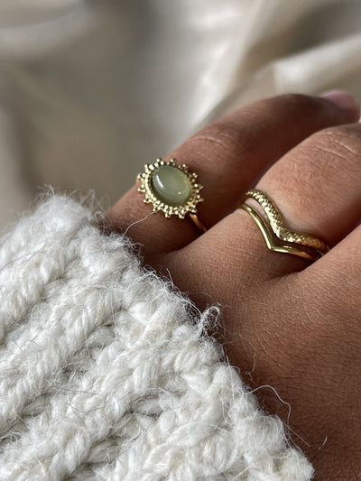 Jolie - Naturstein - Ring - Edelstahl