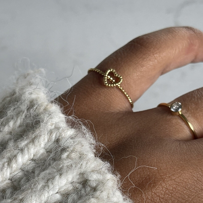 Minimalistic Heart - Ring - Edelstahl - verstellbar