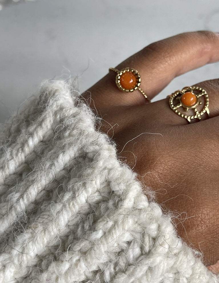 Tara | Ringe | Naturstein | Edelstahl | Einstellbar | Notbranded