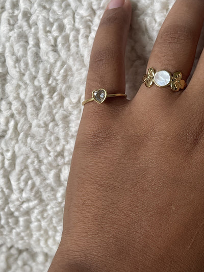Flower Petal - Ring - Edelstahl - verstellbar