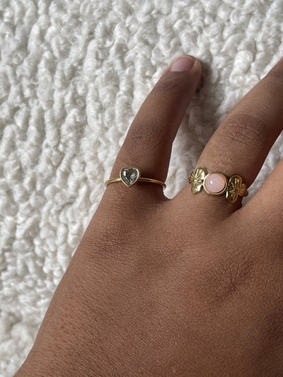 Flower Petal - Ring - Edelstahl - verstellbar