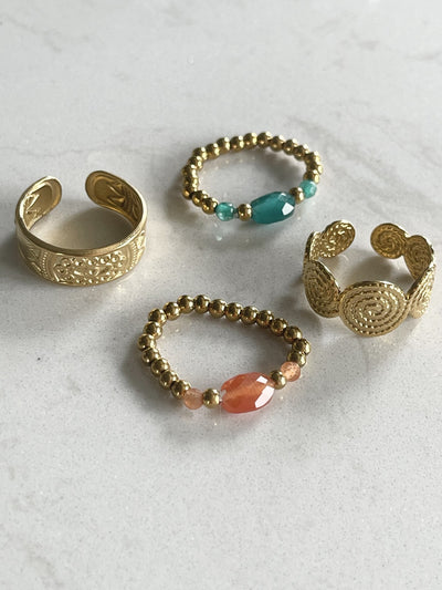 Azteke - Ring - Edelstahl - Einstellbar