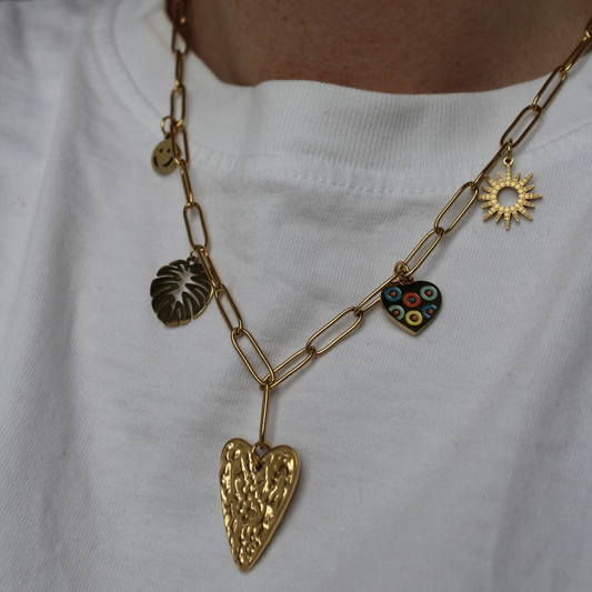 Summer Hearts - Halskette - Edelstahl
