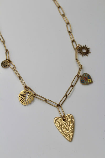Summer Hearts - Halskette - Edelstahl