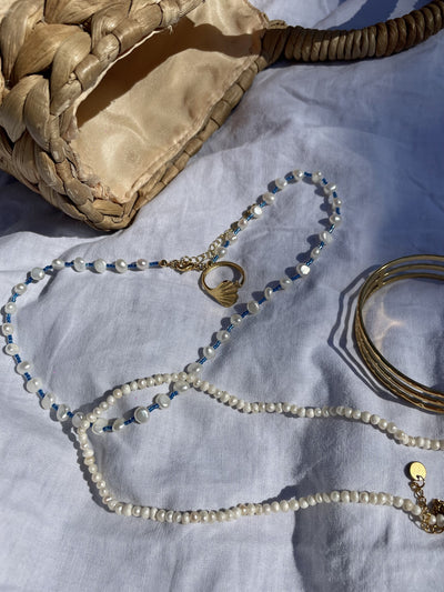 100% Real Fresh Water Pearl - Halskette - Edelstahl