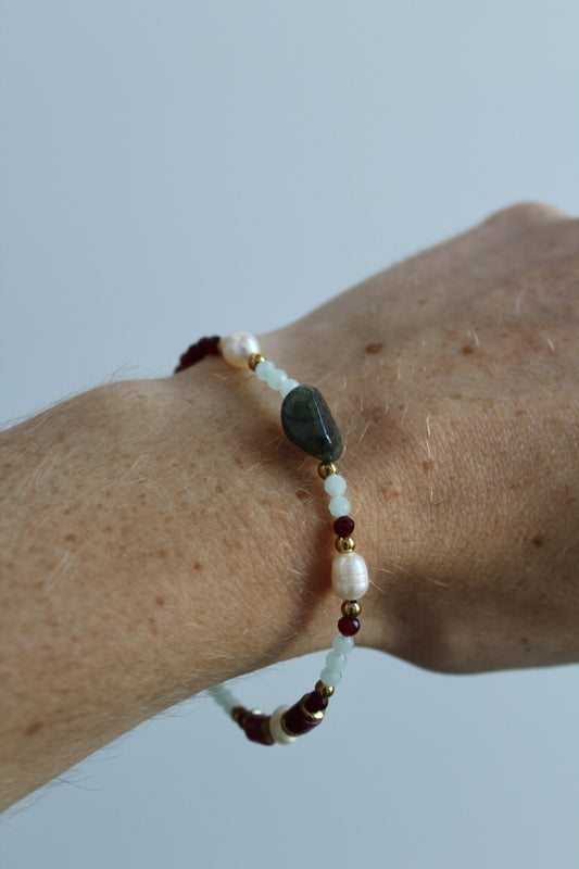 Katara - Armband - Naturstein - Edelstahl