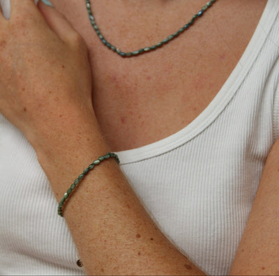Echte Muschel - Armband - Edelstahl