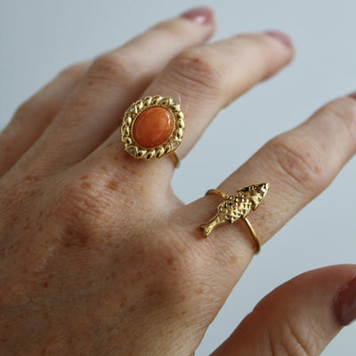Fish  - Ring - Edelstahl - Verstellbar