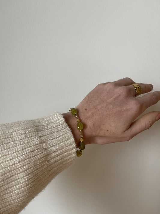 Indy - Armband - Naturstein - Edelstahl