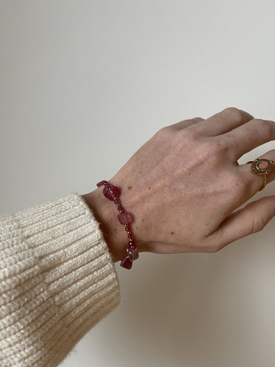Indy - Armband - Naturstein - Edelstahl