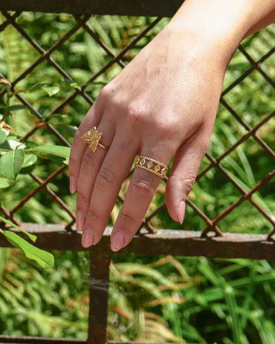 Dreieck - Ring - Edelstahl - verstellbar