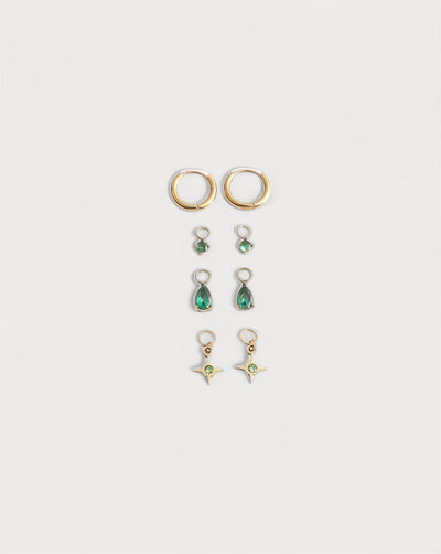 Birthstonebox Ohrringe – Set – Edelstahl
