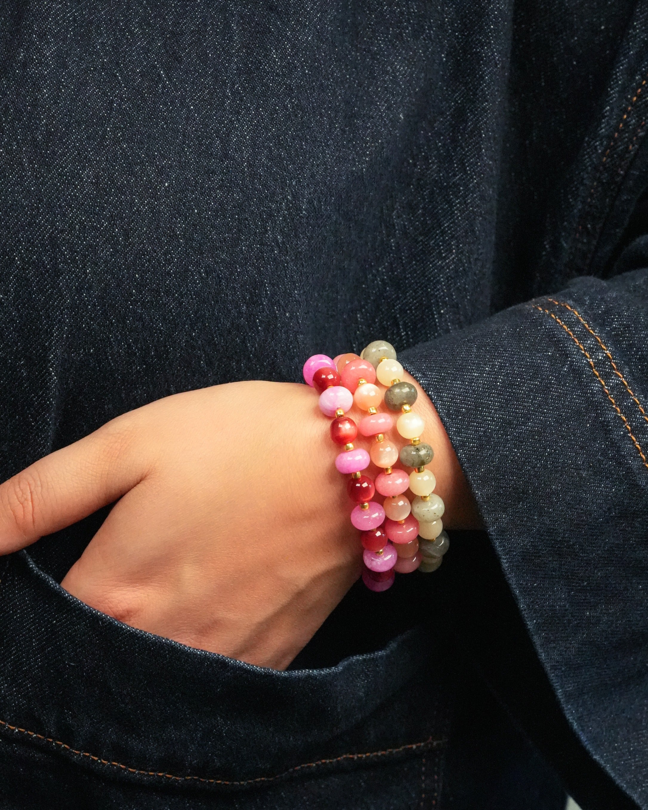 Laurel - Armband - Naturstein - Edelstahl