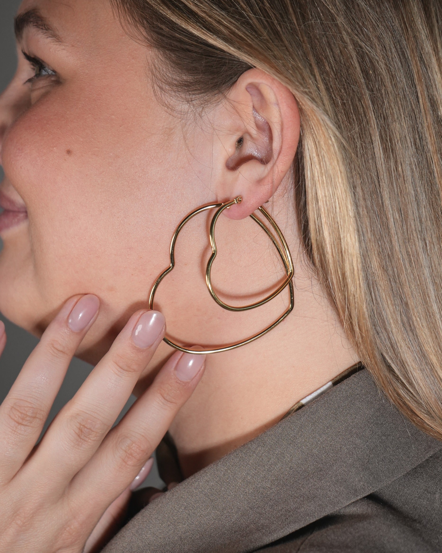 Heart Hoops - Ohrringe - Edelstahl