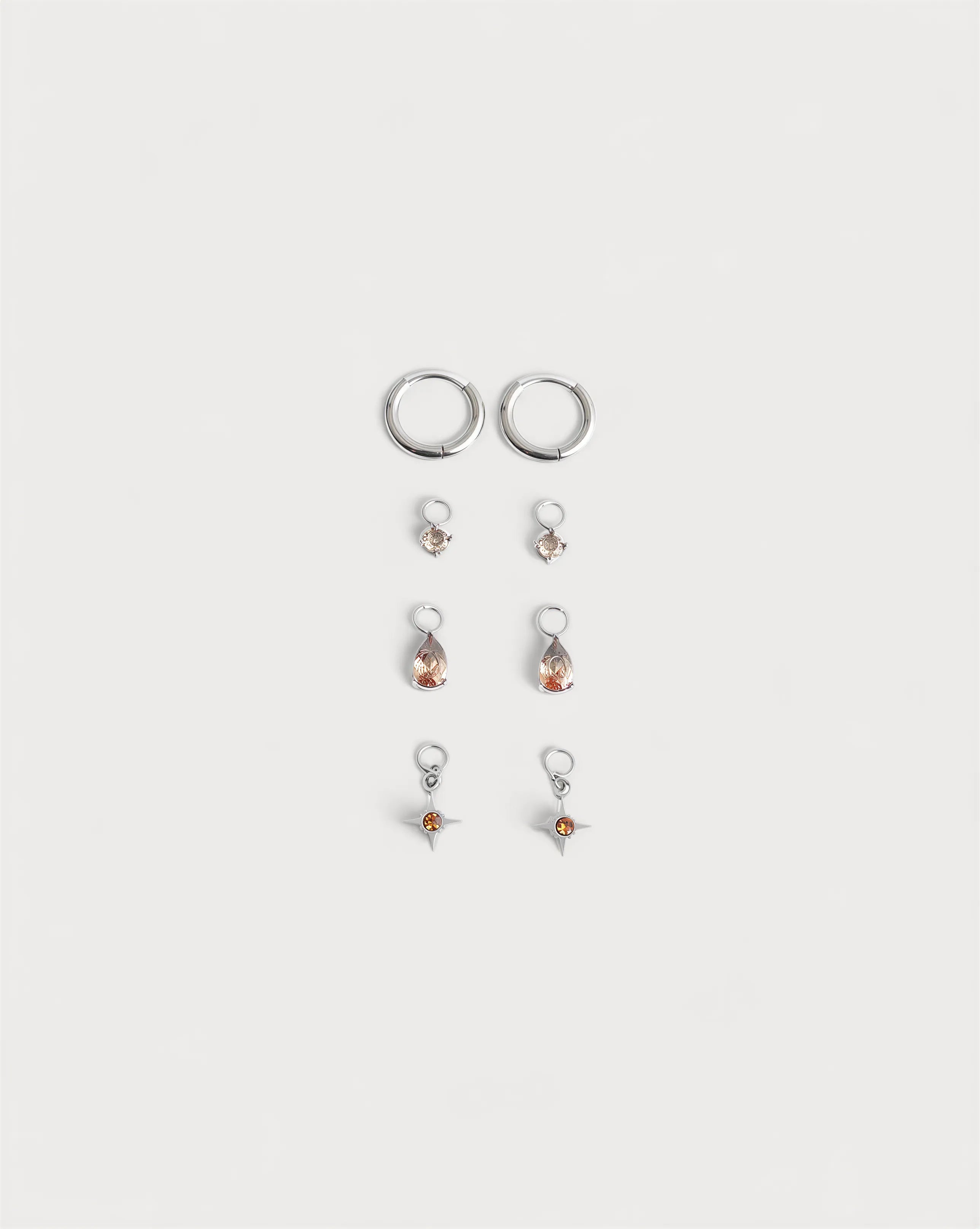 Birthstonebox Ohrringe – Set – Edelstahl