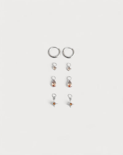 Birthstonebox Ohrringe – Set – Edelstahl