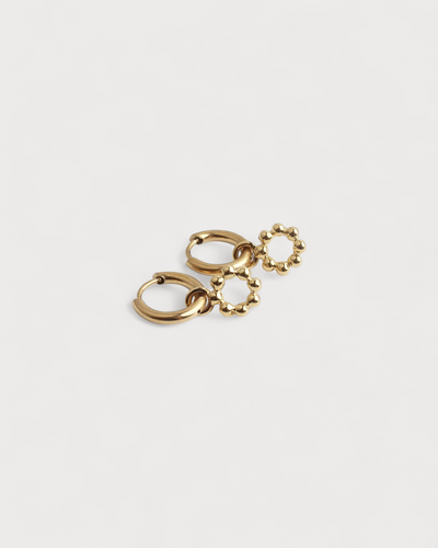Round Dotted Circle  - Ohrringe - Edelstahl