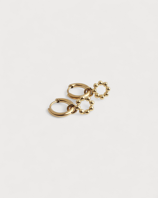Round Dotted Circle  - Ohrringe - Edelstahl