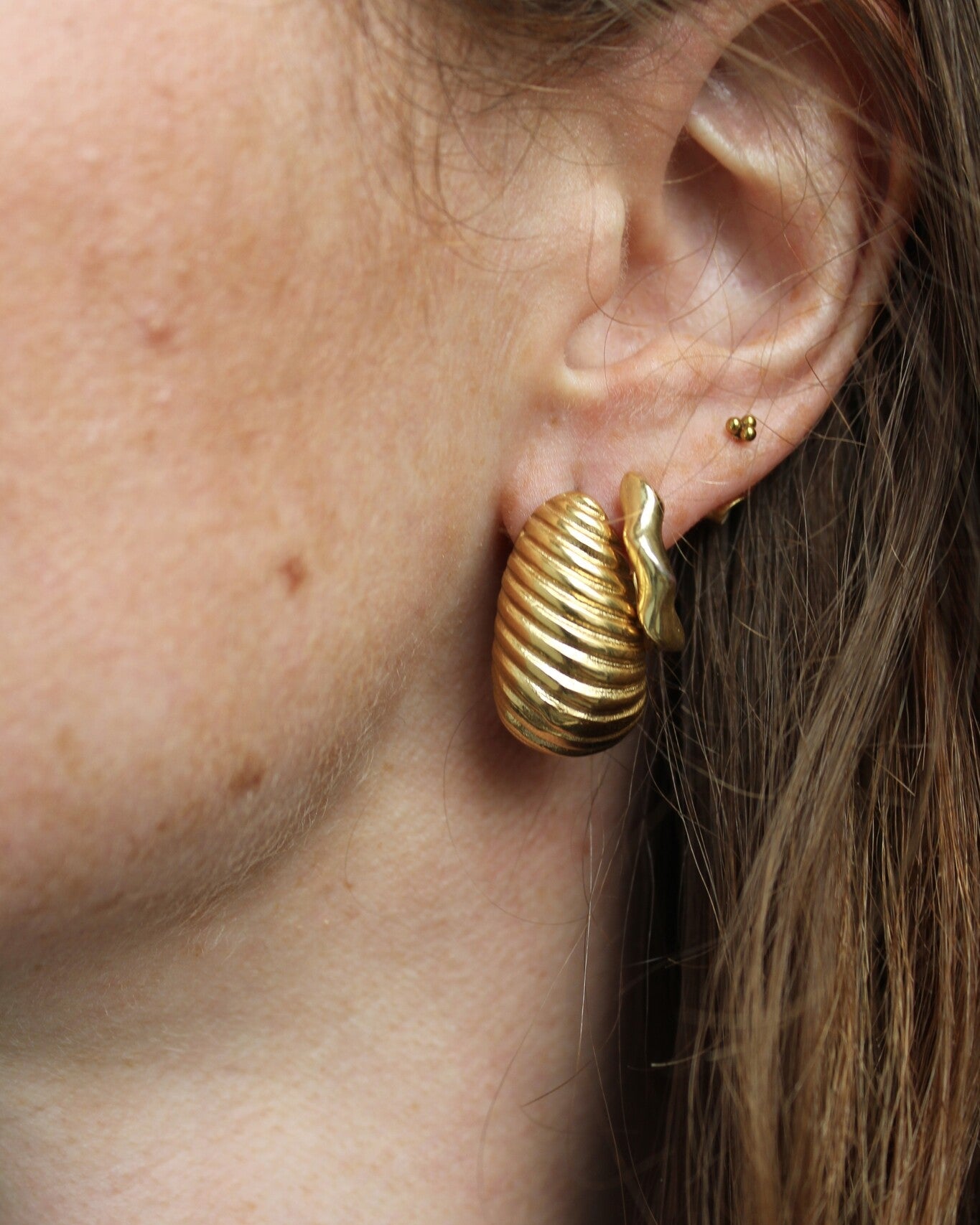 Rubin - Ohrringe - Edelstahl