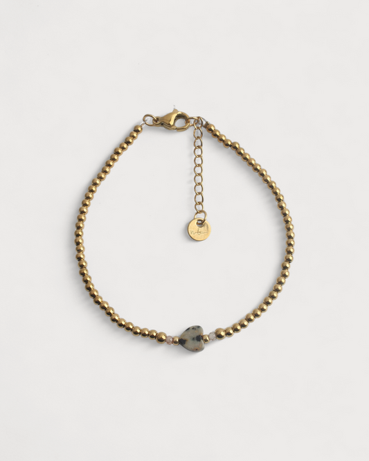 Jill - Armband - Naturstein - Edelstahl