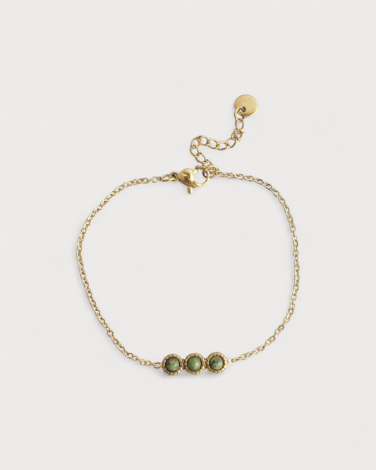 Demi - Armband - Naturstein - Edelstahl