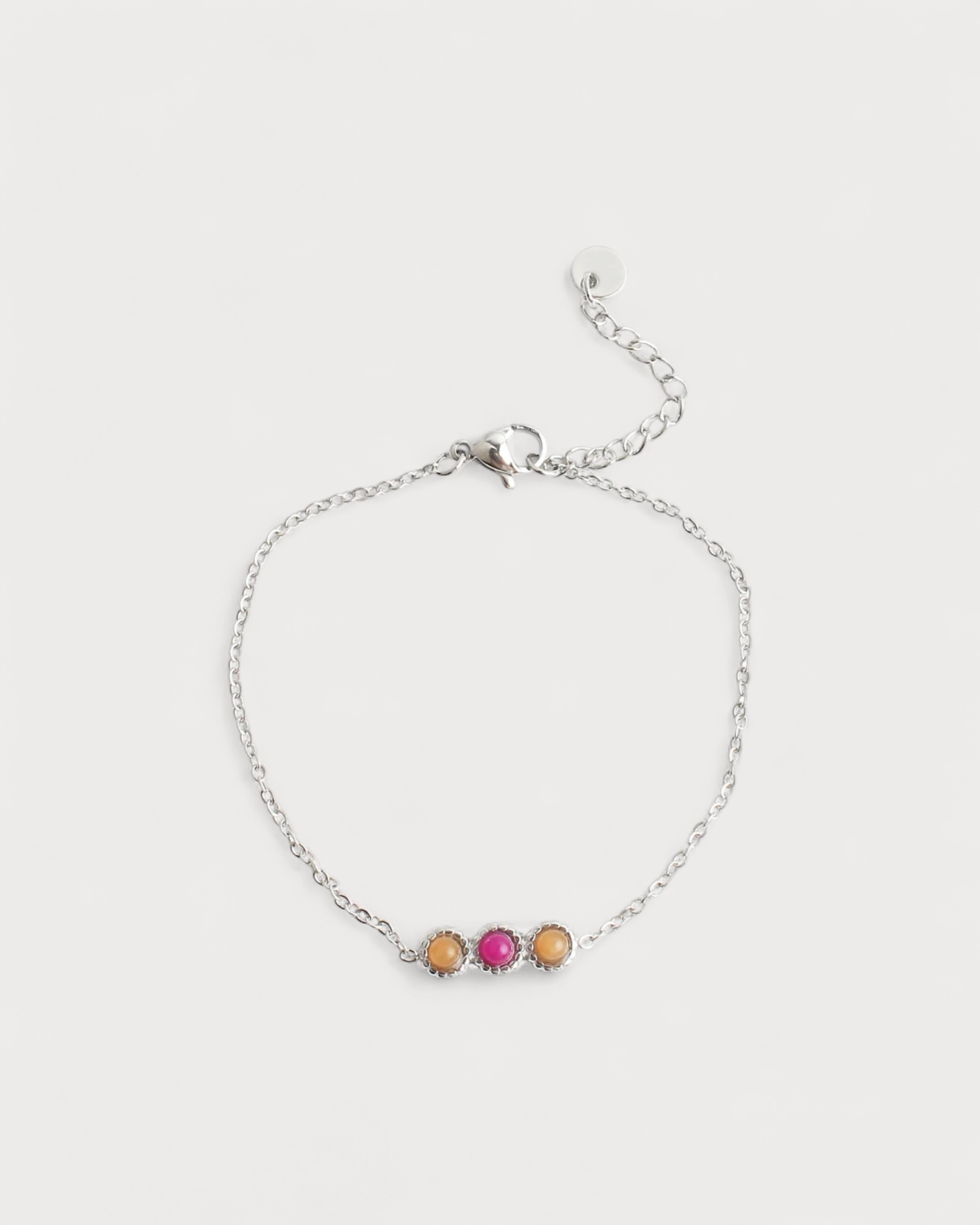 Demi - Armband - Naturstein - Edelstahl