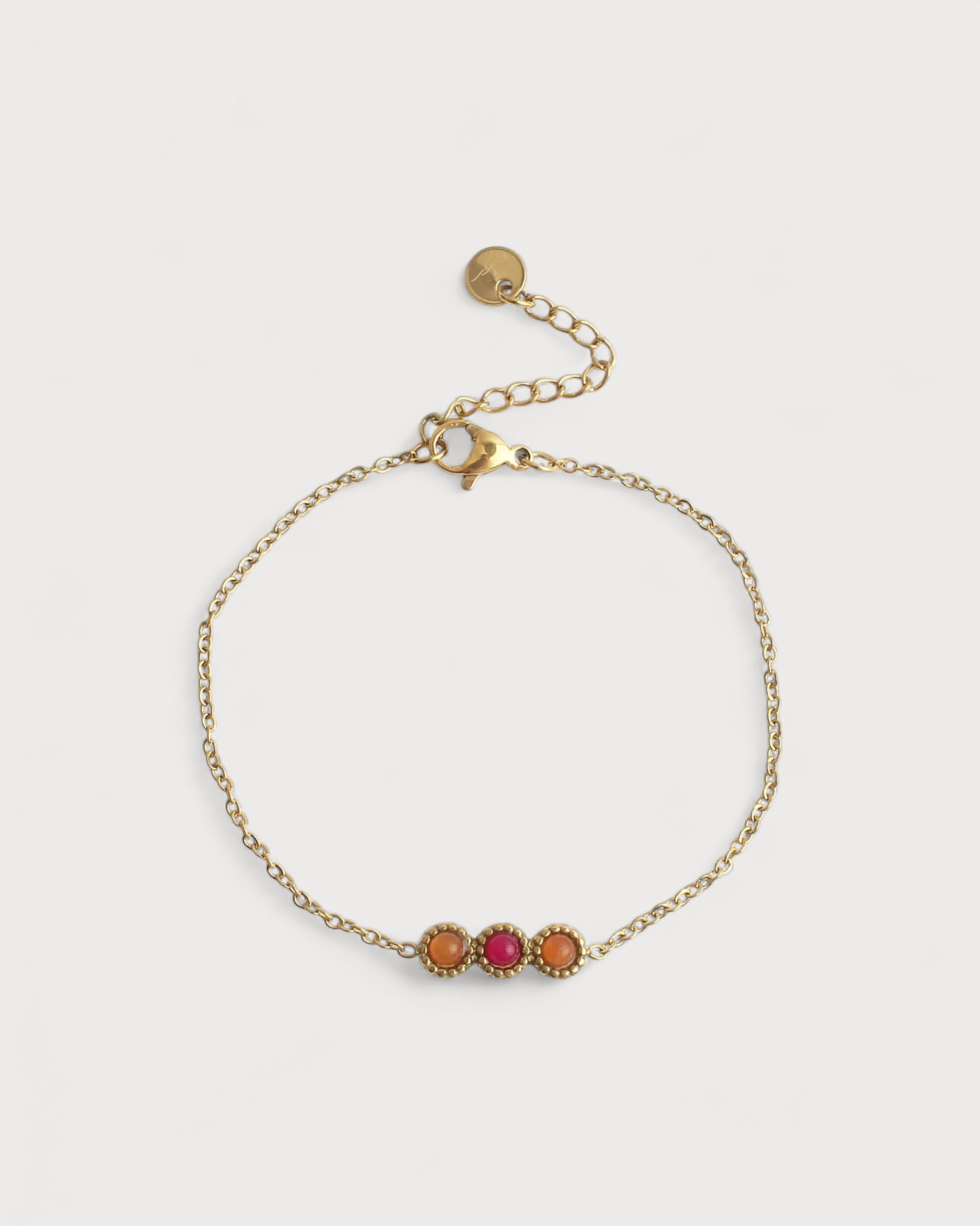 Demi - Armband - Naturstein - Edelstahl