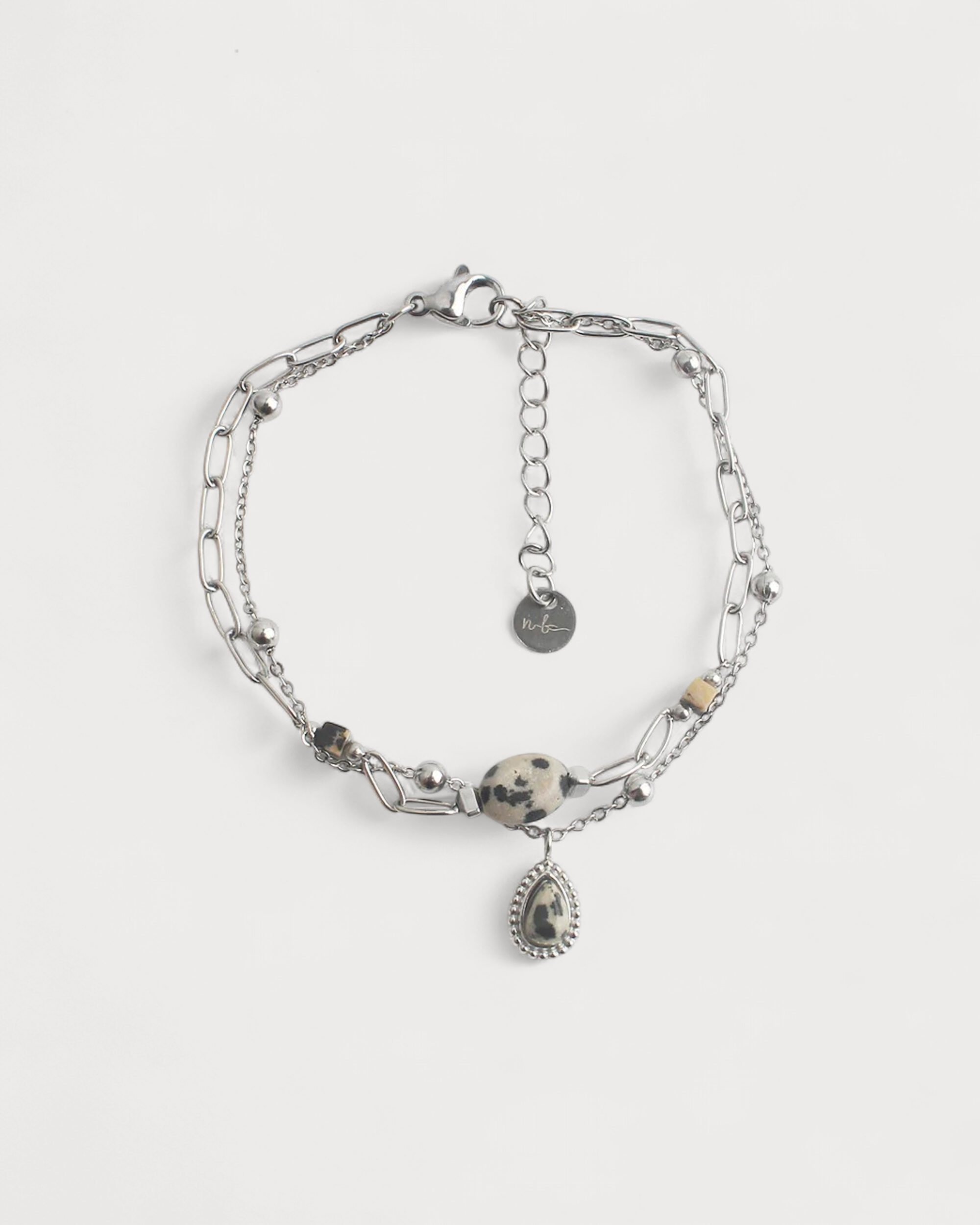 Kela - Armband - Naturstein - Edelstahl