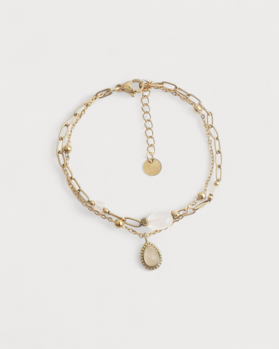 Kela - Armband - Naturstein - Edelstahl