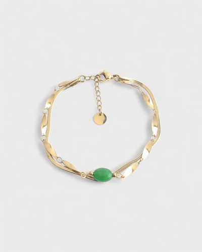 Noralie - Armband - Naturstein - Edelstahl